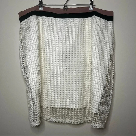 NWT CARMAKOMA White Lace Overlay Skirt - Picture 1 of 7